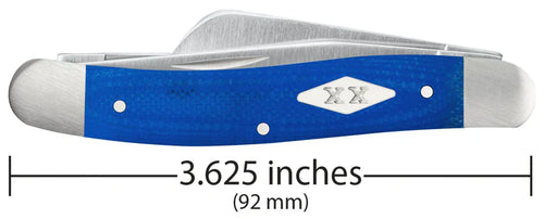 Case Knives Smooth Blue G-10 Medium Stockman with XX Diamond Shield