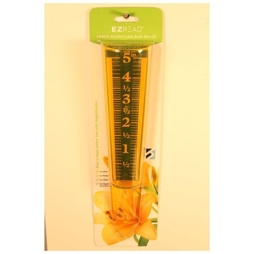 AMBER MAGNIFYING RAIN GAUGE (5 INCH, AMBER)