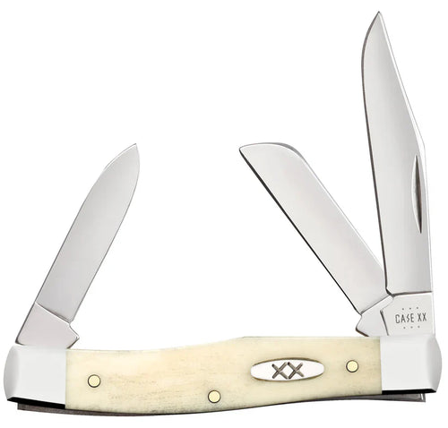 Case Knives Smooth Natural Bone Medium Stockman