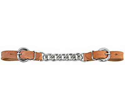 Weaver Harness Leather 4-1/2 Single Flat Link Chain Curb Strap (Russet)