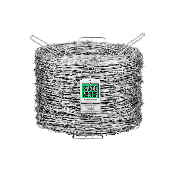 Range Master Barbed Wire 1320 ft L, 5 in Barb, Zinc Coated (1320' x 5