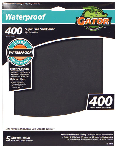 Gator waterproof sanding sheets 400 Grit (9 X 11 400 Grit)