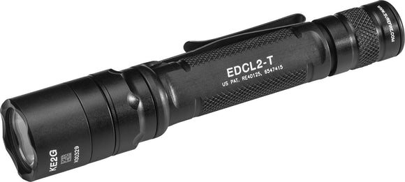 Surefire EDCL2T Everyday Carry 2 Dual-Output 5/1200 Lumens LED Aluminum Black CR123A Lithium