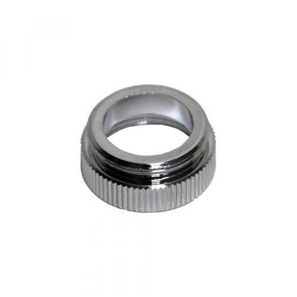 Danco 55/64 in.-27M x 13/16 in.-24F Chrome Male/Female Aerator Adapter for Chicago Faucets (55/64 in.-27M x 13/16 in.-24F)