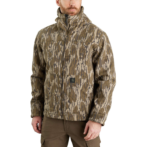 Carhartt Super Dux™ Relaxed Fit Sherpa-Lined Camo Active Jacket (Mossy Oak Bottomland Camo, XL)