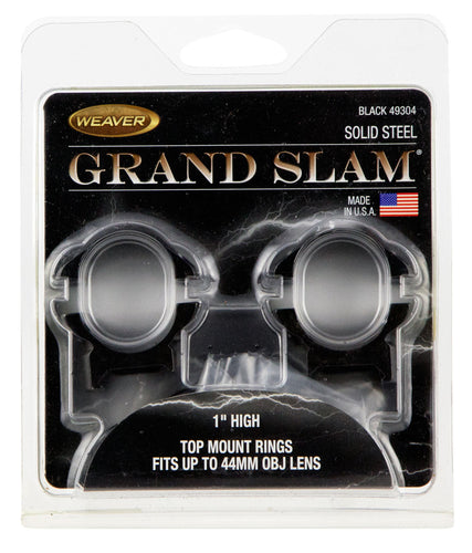 Weaver Mounts 49304 Grand Slam Ring Set 1 Diam High Steel Black