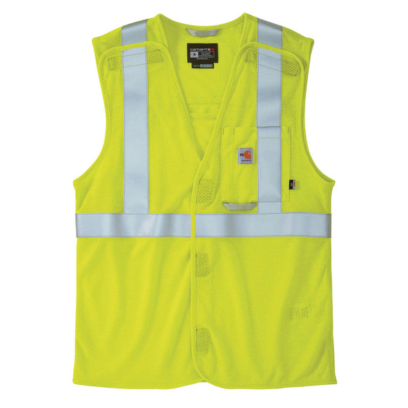 Carhartt Flame Resistant High-Visibility Mesh Class 2 Vest (Brite Lime)