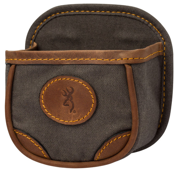 Browning 121388694 Lona Shell Carrier Flint Canvas Body w/Brown Leather Accents Holds 1 Box