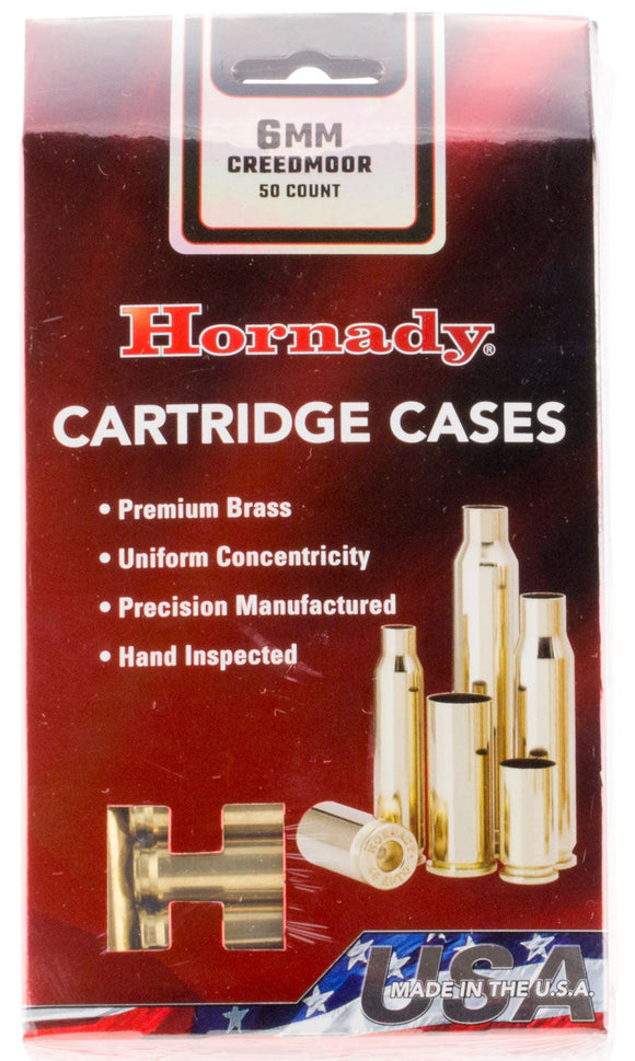 Hornady 86280   6mm Creedmoor Rifle Brass 50 Per Box