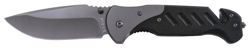 Ka-Bar 3085 Coypu  3.75 Clip Point Plain 5Cr15 Stainless Steel G10 Black Handle Folding
