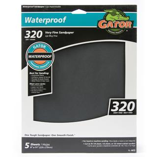 Gator waterproof sanding sheets 320 Grit (9