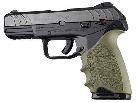 Hogue 17701 HandAll Beavertail Ruger Security-9 Textured OD Green Rubber