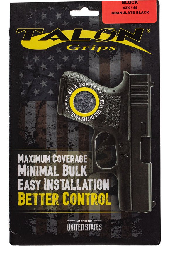 Talon Grips 385G Adhesive Grip  Glock 48, 43X Textured Black Granulate