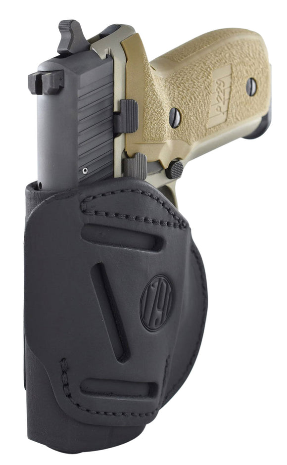 1791 Gunleather 4WH3SBLL 4 Way  Stealth Black Leather IWB/OWB Glock 25-27,29-30,33/Ruger SR9c/S&W MP9,Shield Left Hand