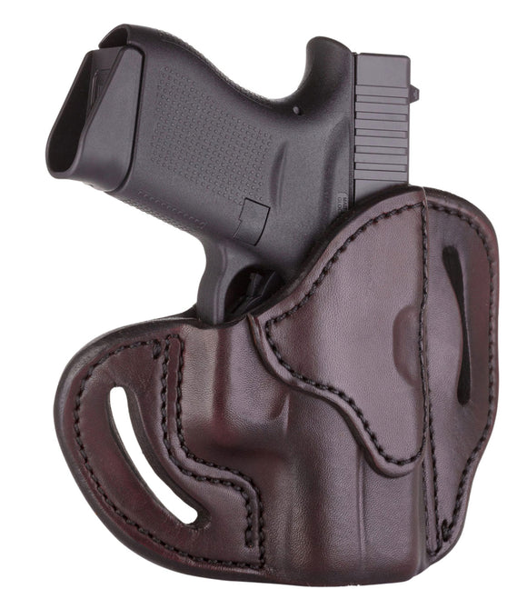 1791 Gunleather BHCSBRR BCH Signature Brown Leather OWB Compatible with Glock 43/Walther PPK Right Hand
