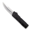 Cobra Tec Knives BCTLWDNS Lightweight  3.25 Drop Point Plain D2 Steel Black Aluminum Handle OTF