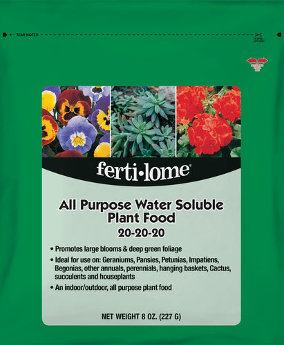 Voluntary Fertilome All Purpose Water Soluble Plant Food 20-20-20 (8 Oz)