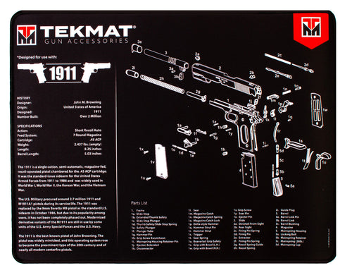 TekMat TEKR201911 Ultra Premium Mat  1911 Parts Diagram 15 x 20