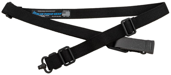 Blue Force Gear VCAS2TO1PB125AABK Vickers 221 Sling with Push Button Swivel 1.25