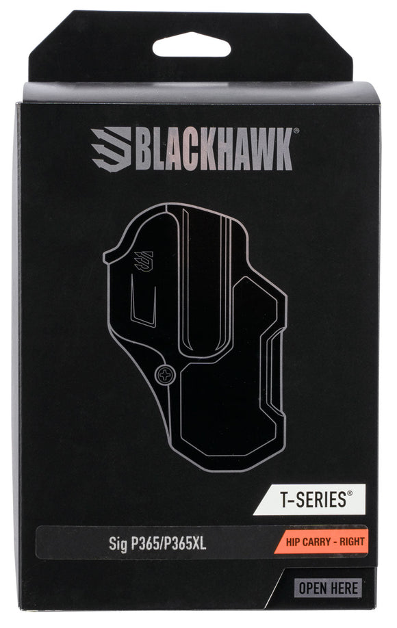 Blackhawk 410770BKR T-Series L2C Black Matte Polymer OWB Sig P365, P365XL Right Hand