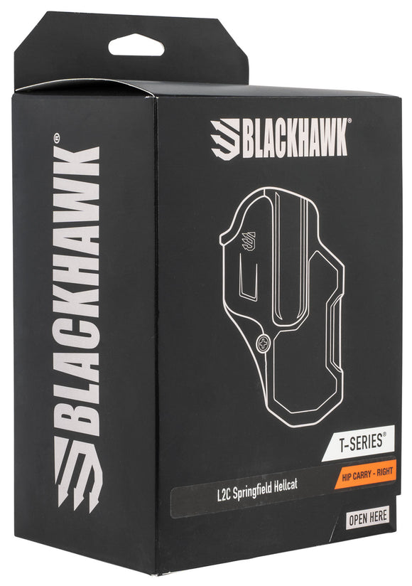 Blackhawk 410777BKR T-Series L2C Black Matte Polymer OWB Springfield Hellcat Right Hand