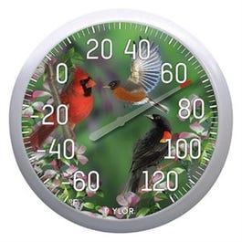 13-Inch Birds Outdoor Thermometer