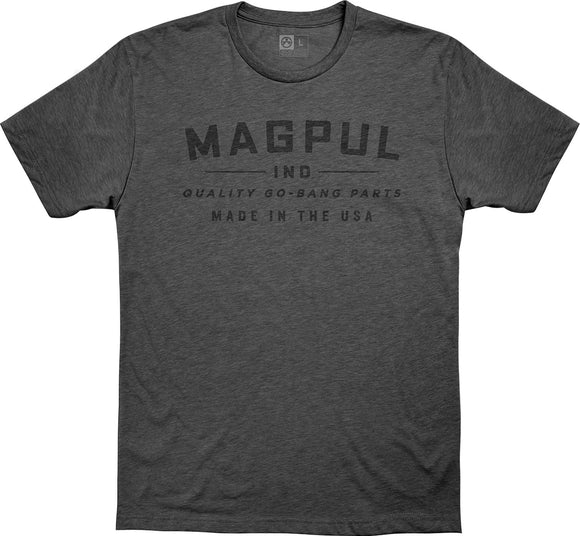 Magpul MAG1112-011-L Go Bang Parts  Charcoal Gray Large Short Sleeve