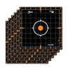 Allen 15301 EZ Aim Splash Self-Adhesive Paper 8 x 8 Sight-In Grid Black Target Paper w/Black Target & Orange Accents 6 Per Pack
