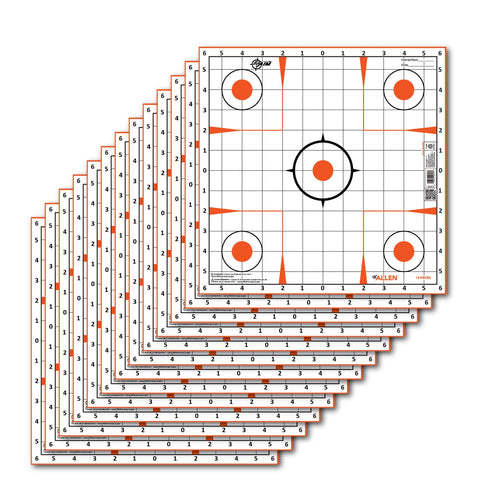 Allen 15333 EZ Aim  Sight-In Grid Paper Target 12 x 12 12 Per Pack
