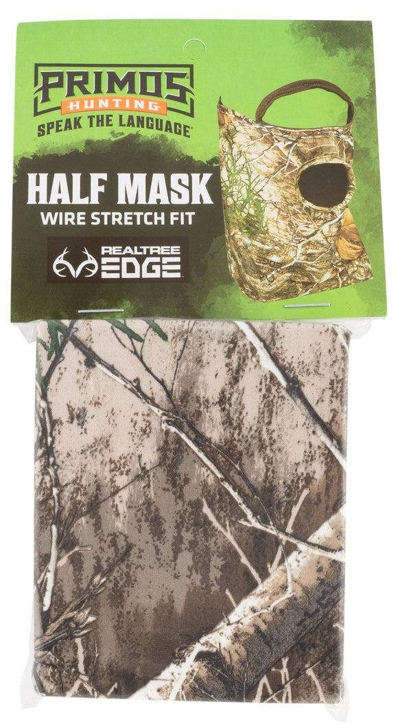 Primos PS6667 Stretch Fit Half Face Realtree Edge 1/2 Face Mask OSFA
