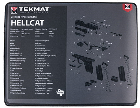 TekMat TEKR20HELLCAT Ultra Premium Cleaning Mat  Springfield Hellcat Parts Diagram 15 x 20