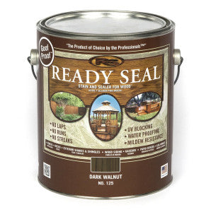 Ready Seal Exterior Wood Stain and Sealer - Dark Wallnut, 1 Gallon (1 Gallon, Dark Wallnut)