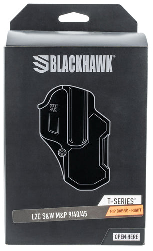 Blackhawk 410757BKR T-Series L2C Black Matte Polymer OWB S&W M&P 9/40/45, SD9/40,Taurus PT 24/7 Pro Right Hand