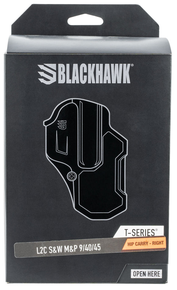 Blackhawk 410757BKR T-Series L2C Black Matte Polymer OWB S&W M&P 9/40/45, SD9/40,Taurus PT 24/7 Pro Right Hand