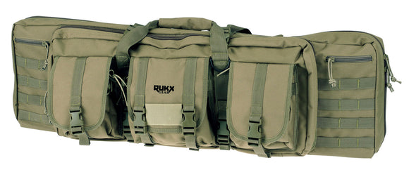 RUKX GEAR ATICT36DGG Tactical Double Gun Case Green 600D Polyester 36