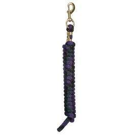 Horse Lead Rope, Purple, Hunter Green & Black Poly, 10-Ft.
