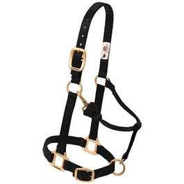 Horse Halter With Snap, Adjustable, Black Nylon, 1-In., Average/Yearling