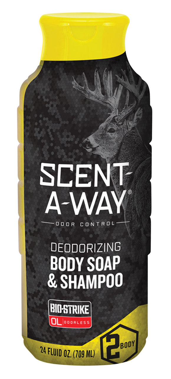 Hunters Specialties 100090 Scent-A-Way Bio-Strike Odor Eliminator Body Soap & Shampoo 24 oz