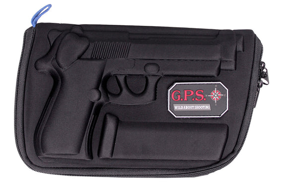 G*Outdoors GPS-909PC Molded Pistol Case  Black 1 Handgun for Beretta 92,96/Taurus PT92