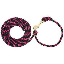 Livestock Neck Rope, Pink Fusion/Black Poly, 1/2-In. x 10-Ft.