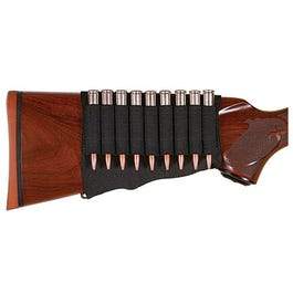 Buttstock Rifle Cartridge Holder, Black, Holds 6