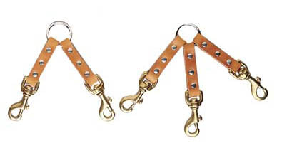 Leather Brothers 145B Dog Bully Lead Couplet with Brass Bolt