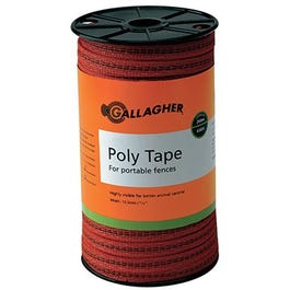 Electric Fence Polytape, Orange, 1/16-In. x 656-Ft.