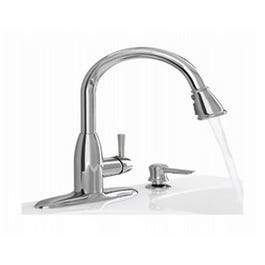 McKenzie Pull Down Kitchen Faucet With Soap Dispenser, Chrome