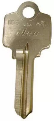 Kaba Ilco Key Blank, Commercial/Residential, Solid Brass