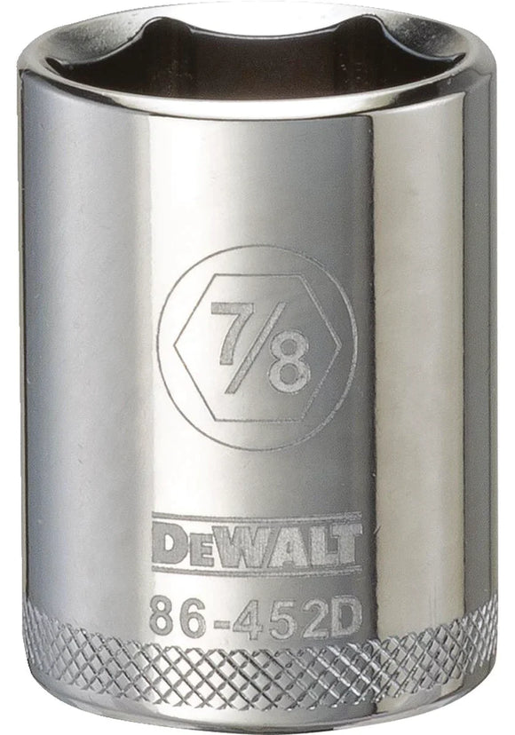 DeWalt 1/2 in Drive 6 pt Standard Socket 7/8 in (1/2