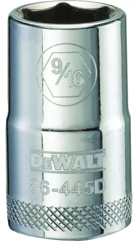 DeWalt 1/2 in Drive 6 pt Standard Socket 9/16 in (1/2