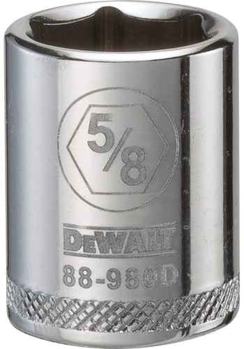 Dewalt 3/8 Drive Standard Length Sockets (6 Point) 5/8-In. (3/8 x 5/8)