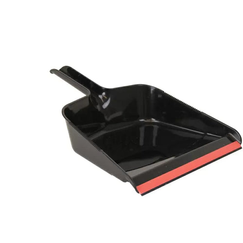 Laitner Brush Company 11 Black plastic dustpan with rubber lip (11)