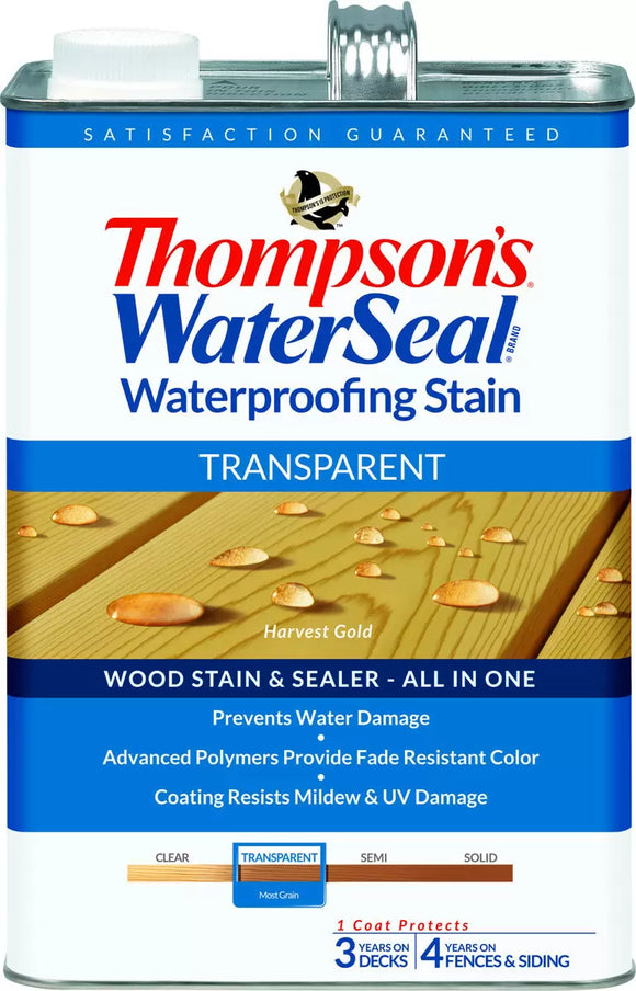 Thompson’s® WaterSeal® Thompson’s® WaterSeal® Semi-Transparent Wood Sealer Gold Gallon (1 Gallon)